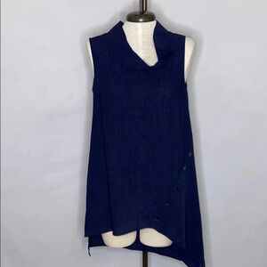 Crea Concept Sleeveless Asymmetrical Hem Tunic